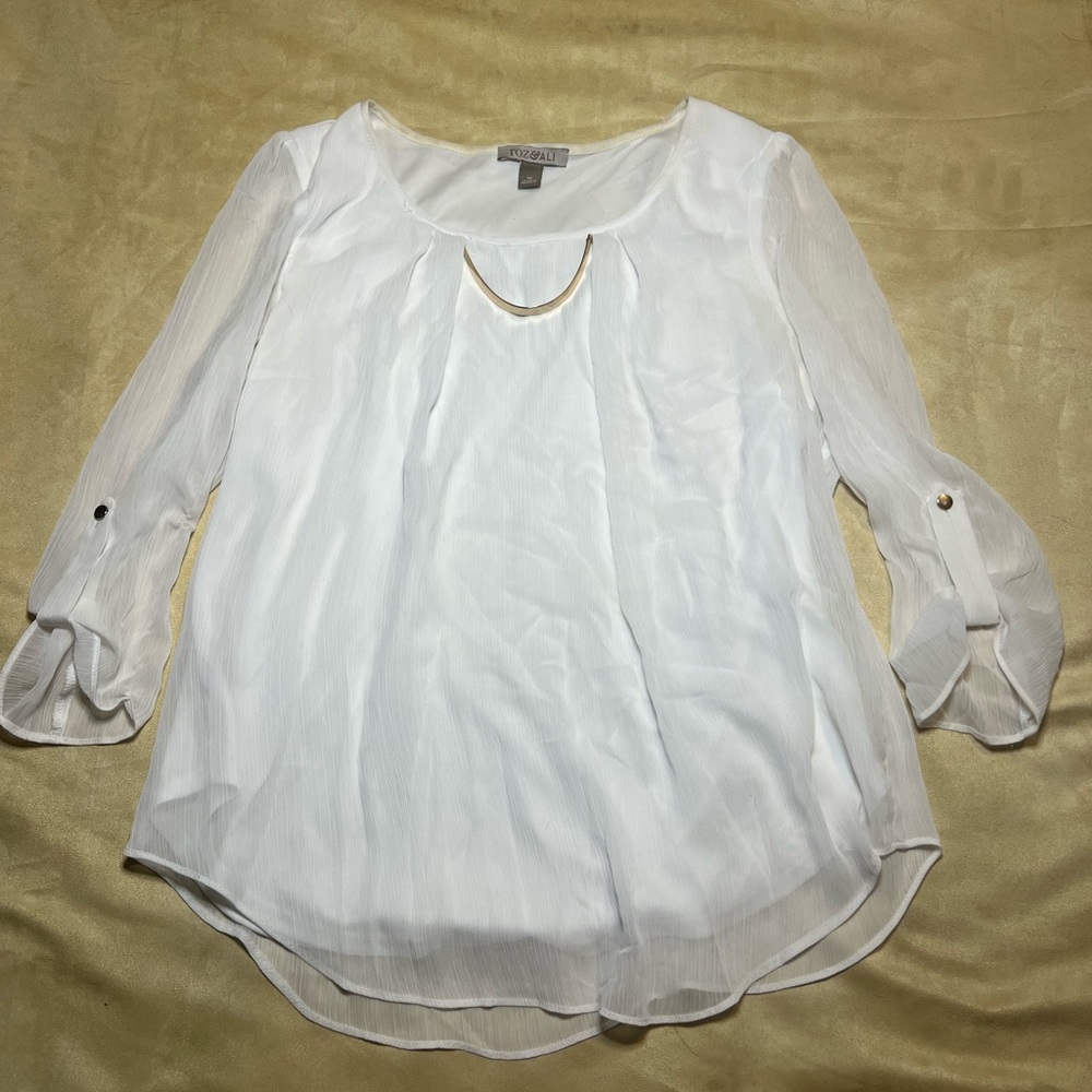 White, sheer blouse